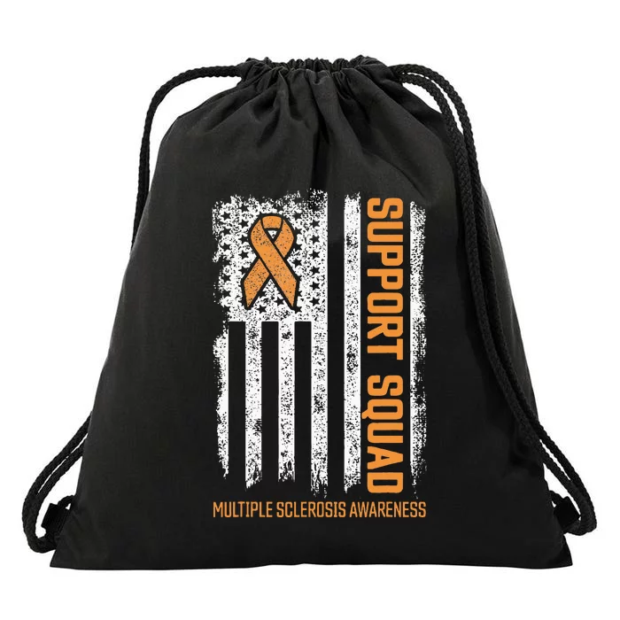 Support Squad Multiple Sclerosis Awareness Drawstring Bag