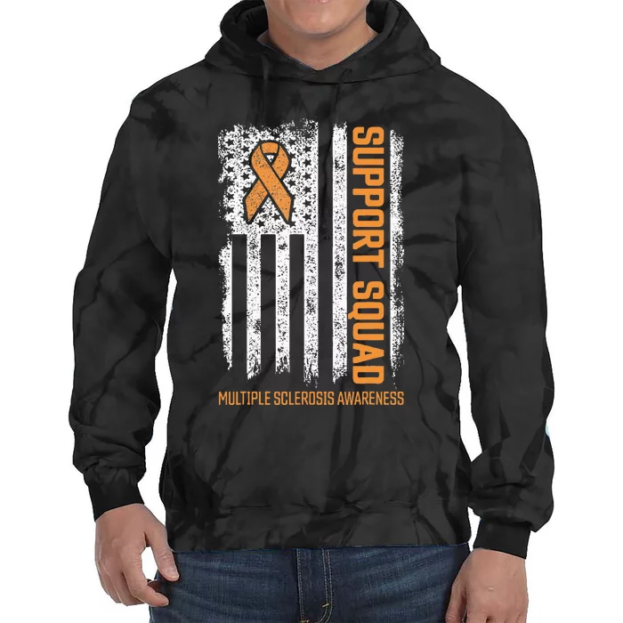 Support Squad Multiple Sclerosis Awareness Tie Dye Hoodie