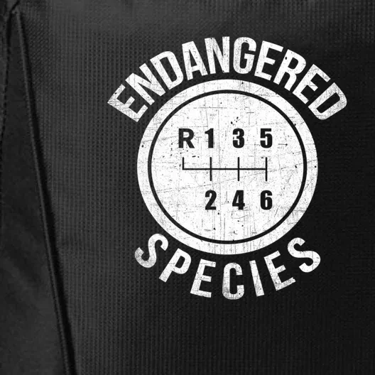 Stick Shift Manual Endangered Species Funny Car Racing City Backpack