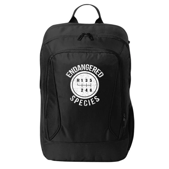 Stick Shift Manual Endangered Species Funny Car Racing City Backpack