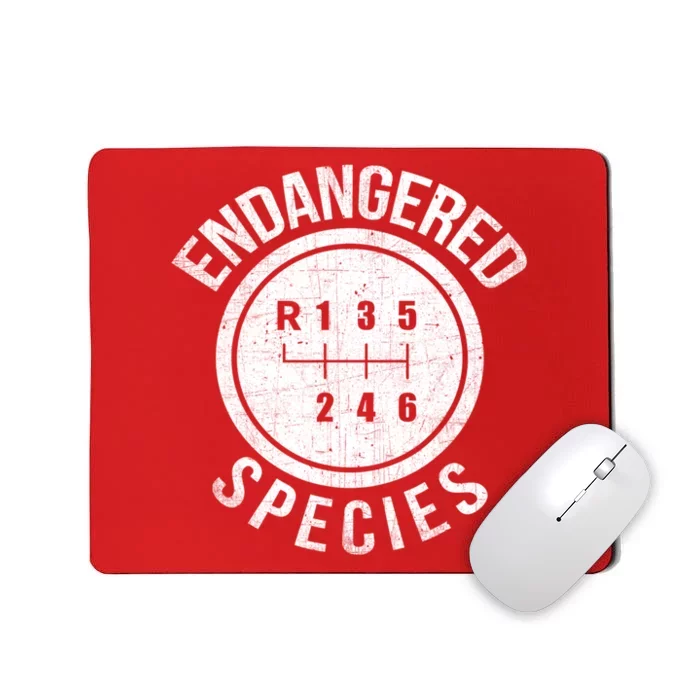 Stick Shift Manual Endangered Species Funny Car Racing Mousepad