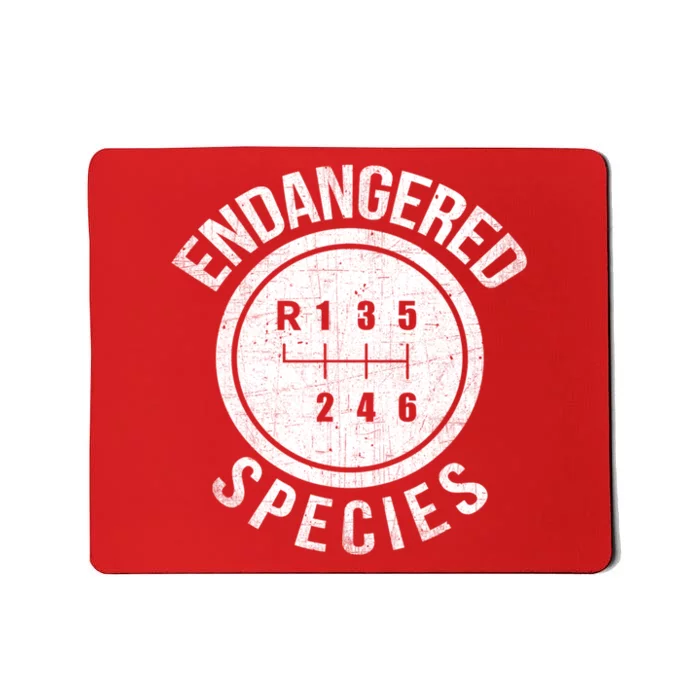 Stick Shift Manual Endangered Species Funny Car Racing Mousepad