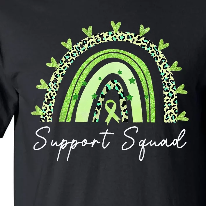 Support Squad Mental Health Awareness Rainbow Green Ribbon Tall T-Shirt