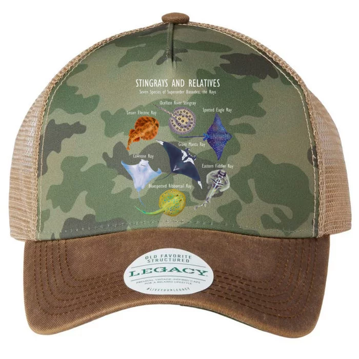 Stingray Species Manta Ray River Stingray And More Legacy Tie Dye Trucker Hat