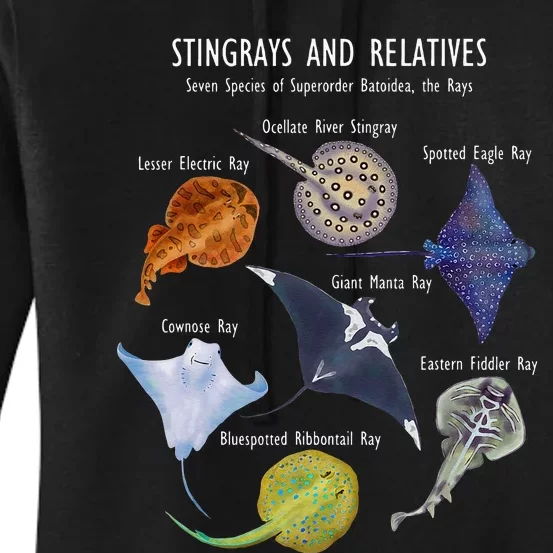 Stingray Species Manta Ray River Stingray And More Women's Pullover Hoodie