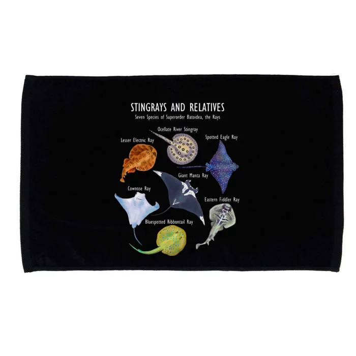 Stingray Species Manta Ray River Stingray And More Microfiber Hand Towel