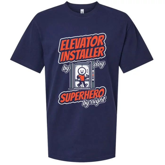 Safety Standards Mechanical Installation Elevator Installer Sueded Cloud Jersey T-Shirt