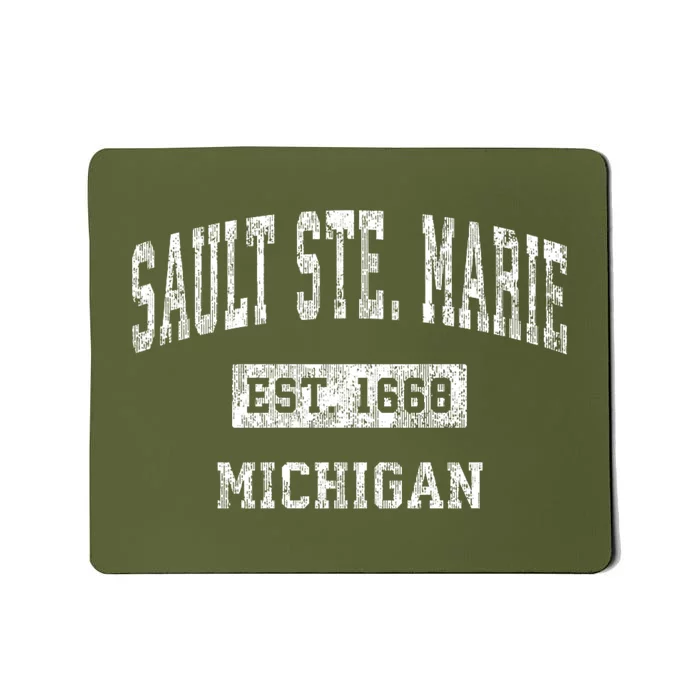 Sault Ste. Marie Michigan Mi Vintage Sports Mousepad