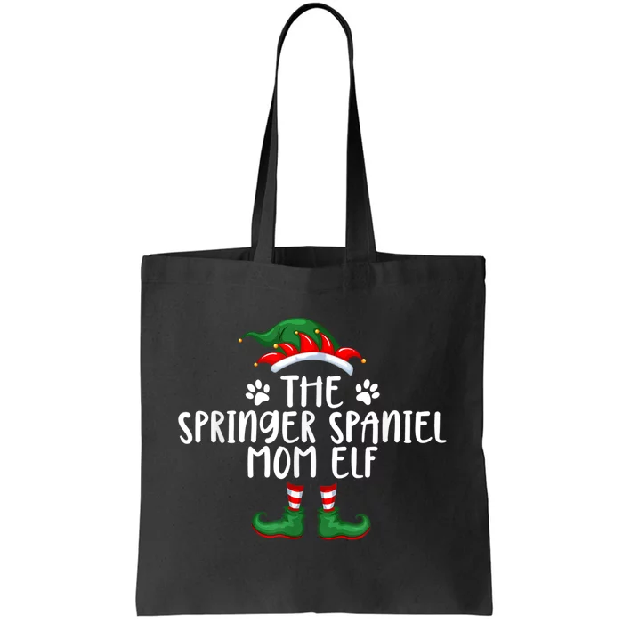 Springer Spaniel Mom Dog Elf Christmas X Mas Pajama Tote Bag