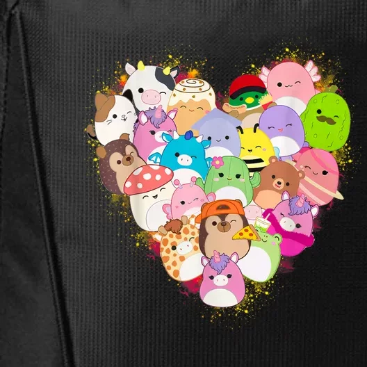 Squish Squad Mallow Heart Great Gifts Cute City Backpack