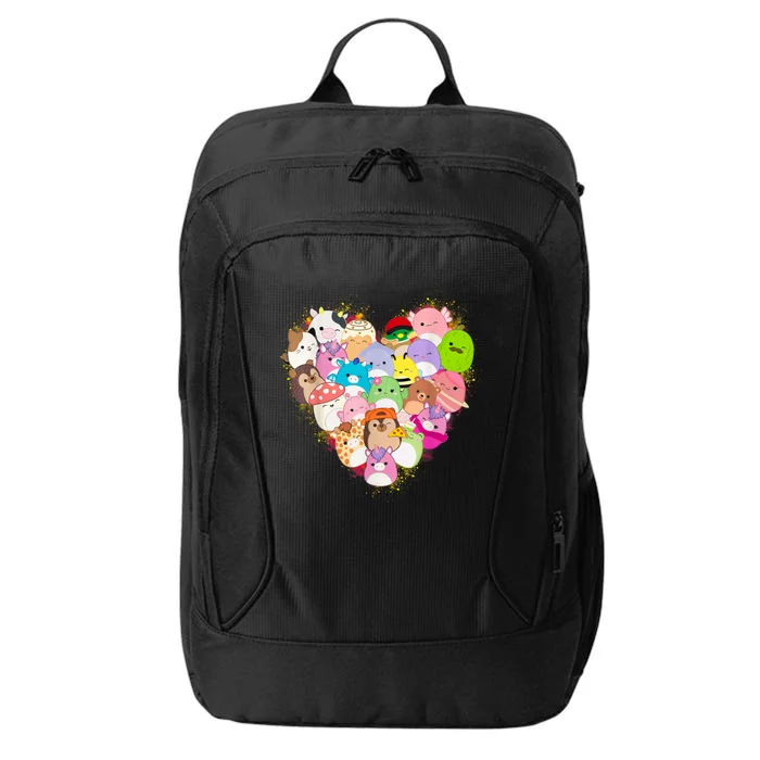 Squish Squad Mallow Heart Great Gifts Cute City Backpack