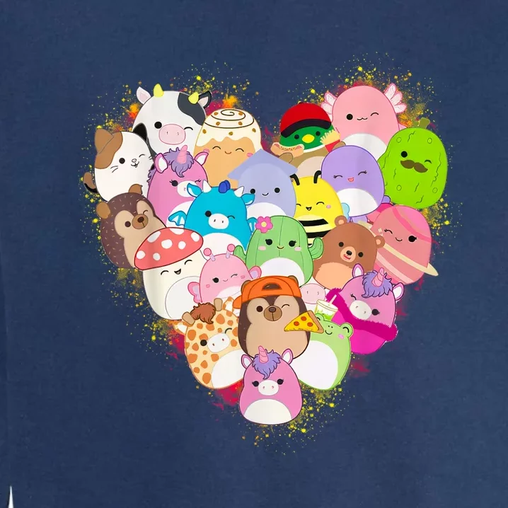 Squish Squad Mallow Heart Great Gifts Cute Garment-Dyed Sweatshirt