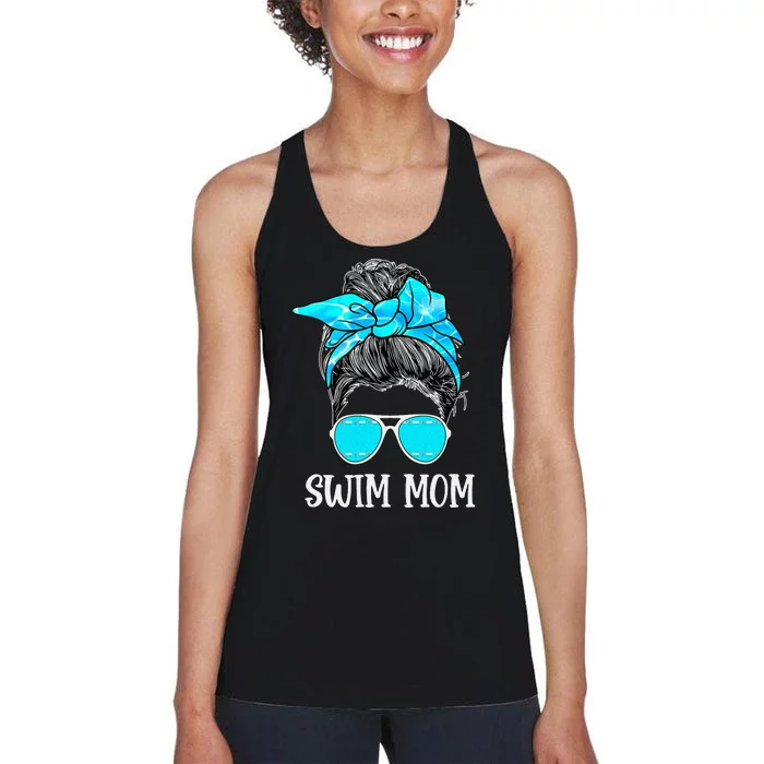 Swimmer Swim Mom Mama Swim Lovers For Swimming Mom Women's Racerback Tank