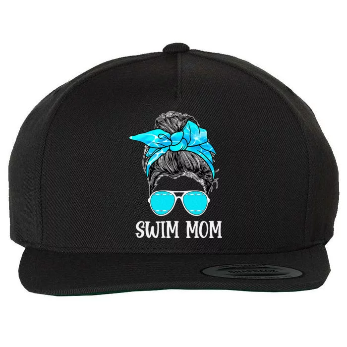 Swimmer Swim Mom Mama Swim Lovers For Swimming Mom Wool Snapback Cap