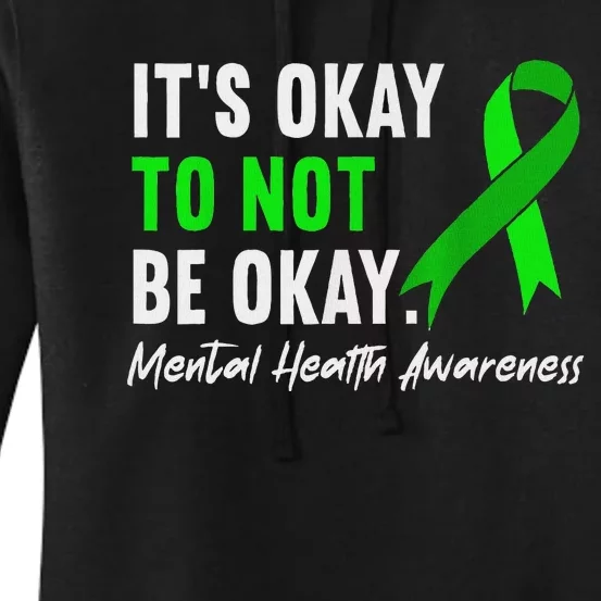 Support Squad Mental Health Awareness Lime Green Ribbon Women's Pullover Hoodie