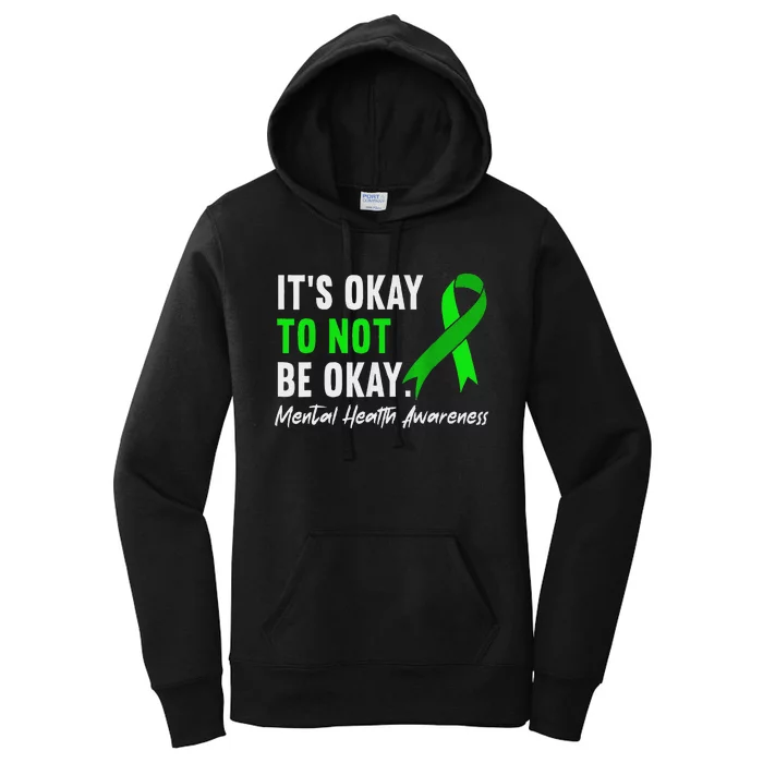 Support Squad Mental Health Awareness Lime Green Ribbon Women's Pullover Hoodie