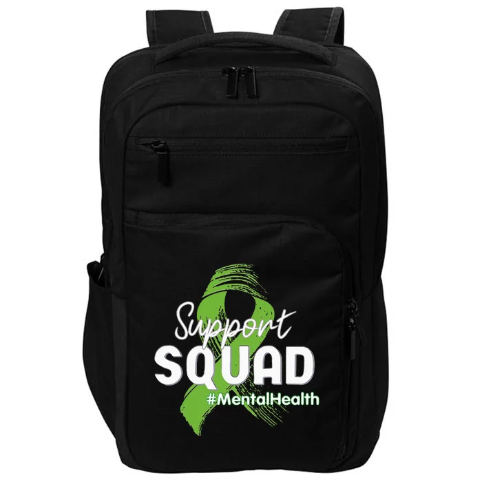 Support Squad Mental Health Awareness Lime Green Ribbon Impact Tech Backpack