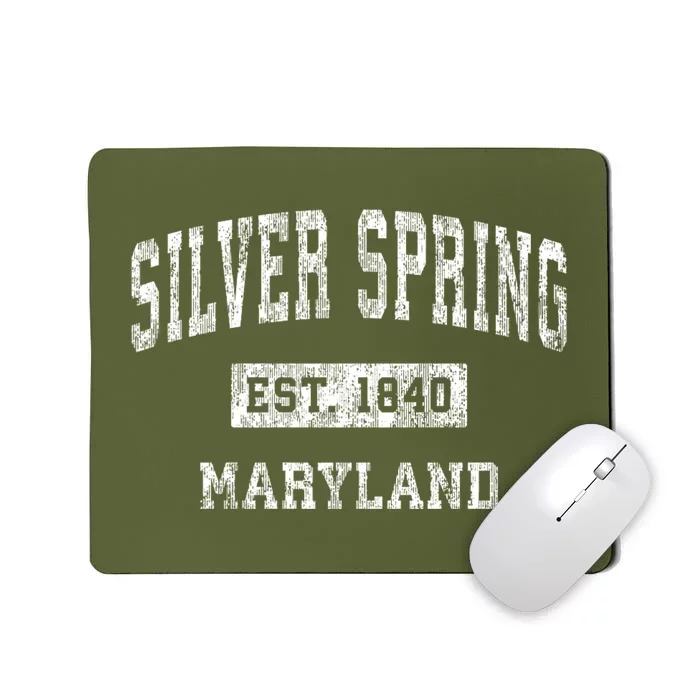 Silver Spring Maryland Md Vintage Established Sports Design Mousepad