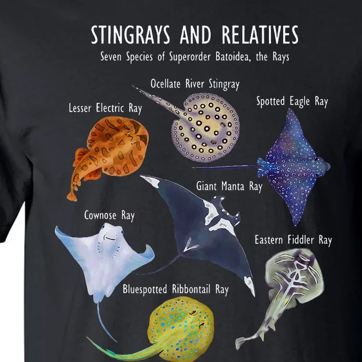 Stingray Species Manta Ray River Stingray And More Tall T-Shirt