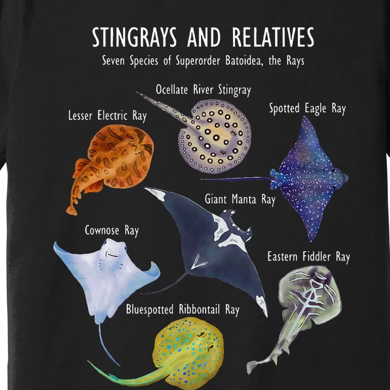 Stingray Species Manta Ray River Stingray And More Premium T-Shirt