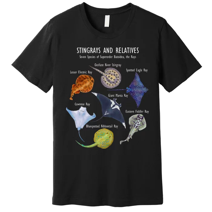 Stingray Species Manta Ray River Stingray And More Premium T-Shirt