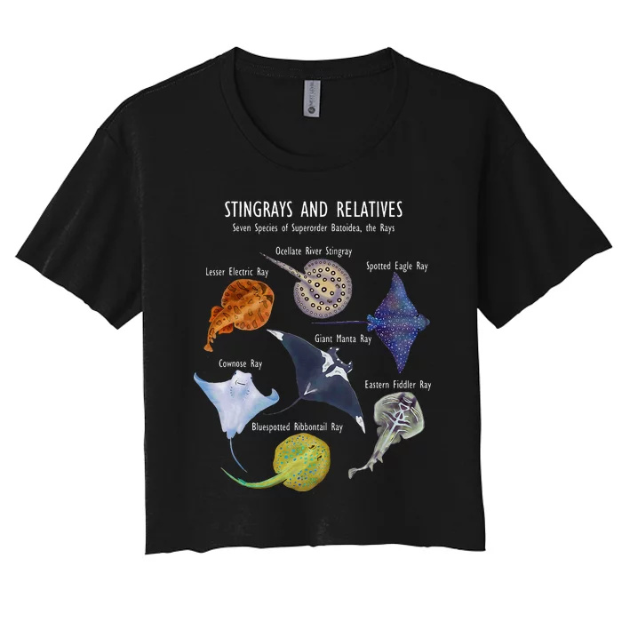 Stingray Species Manta Ray River Stingray And More Women's Crop Top Tee