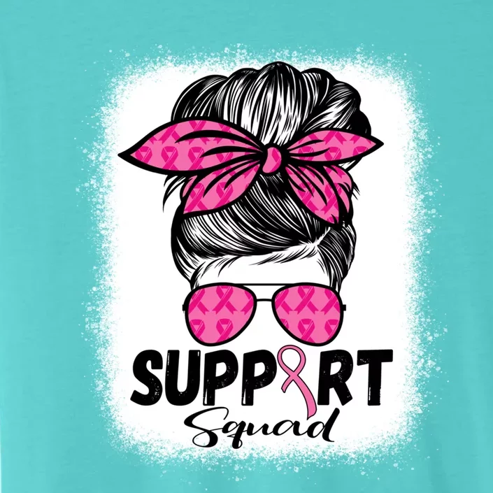 Support Squad Messy Bun Pink Breast Cancer Awareness Warrior Gift ChromaSoft Performance T-Shirt