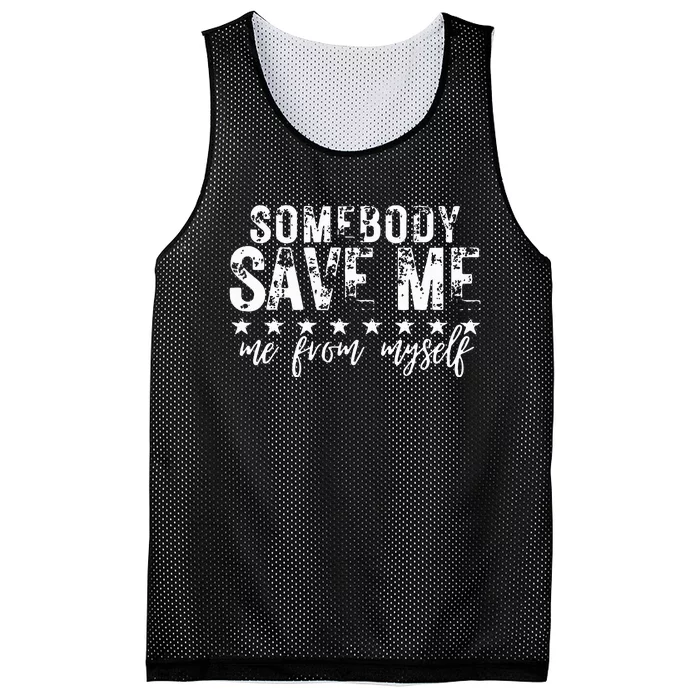 Somebody Save Me From Myself Mesh Reversible Basketball Jersey Tank