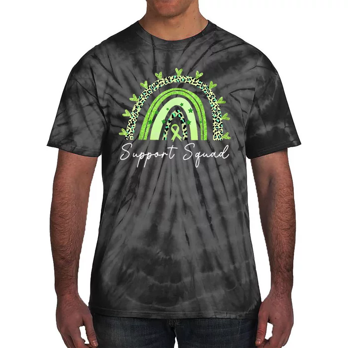 Support Squad Mental Health Awareness Rainbow Green Ribbon Tie-Dye T-Shirt