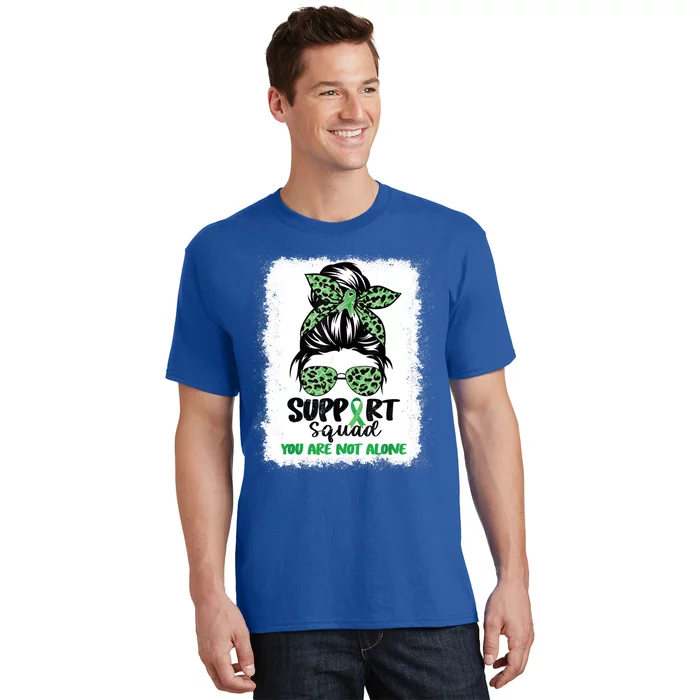 Support Squad Messy Bun Green Warrior Cerebral Palsy Gift T-Shirt