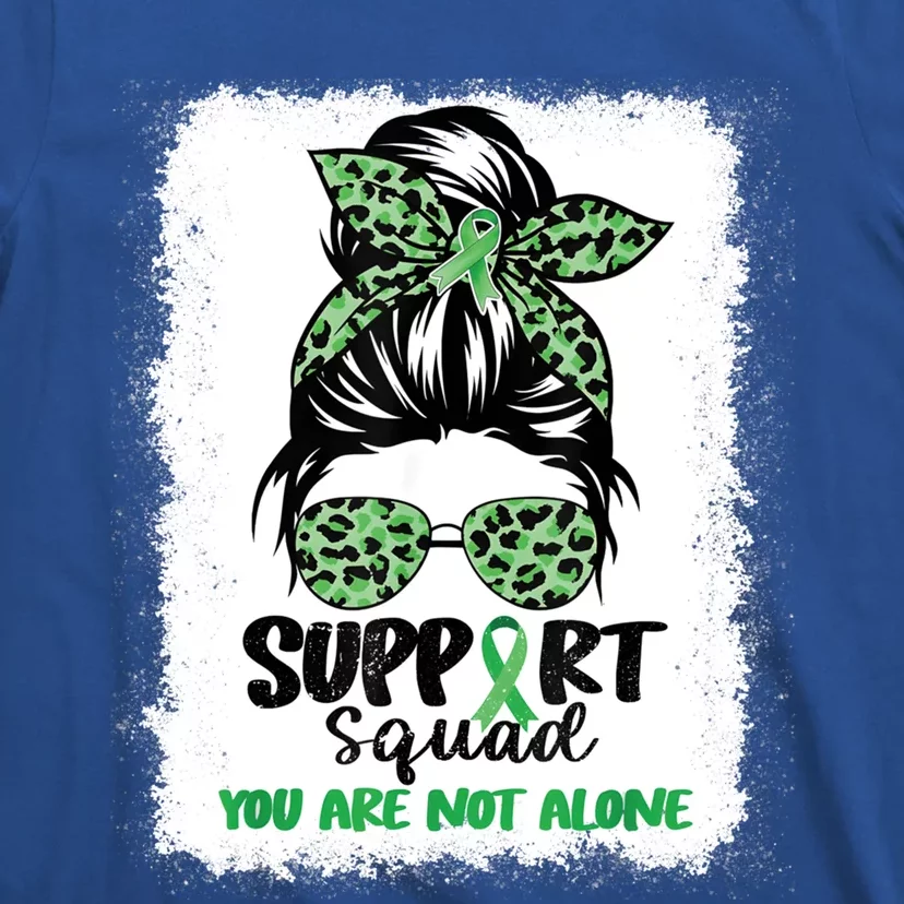 Support Squad Messy Bun Green Warrior Cerebral Palsy Gift T-Shirt