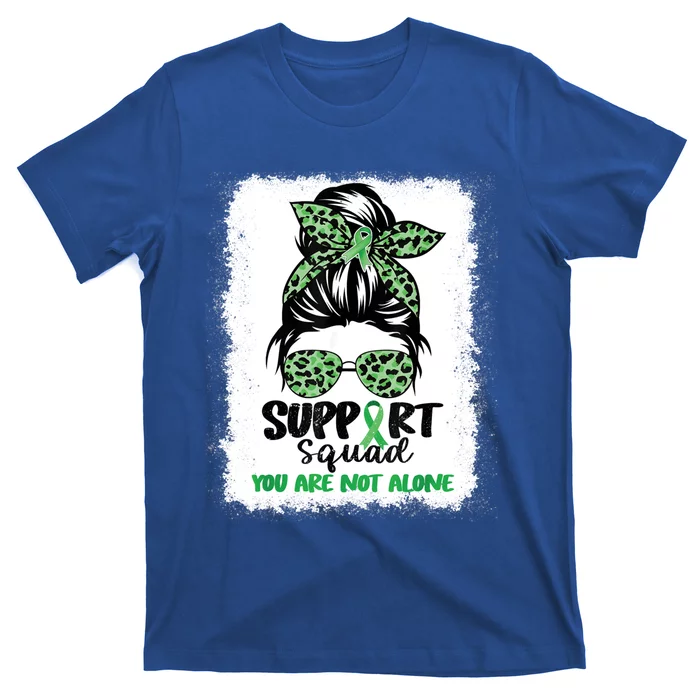 Support Squad Messy Bun Green Warrior Cerebral Palsy Gift T-Shirt