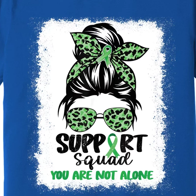 Support Squad Messy Bun Green Warrior Cerebral Palsy Gift Premium T-Shirt