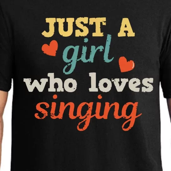 Singing Singer Music Musical Girl Retro Gift Pajama Set