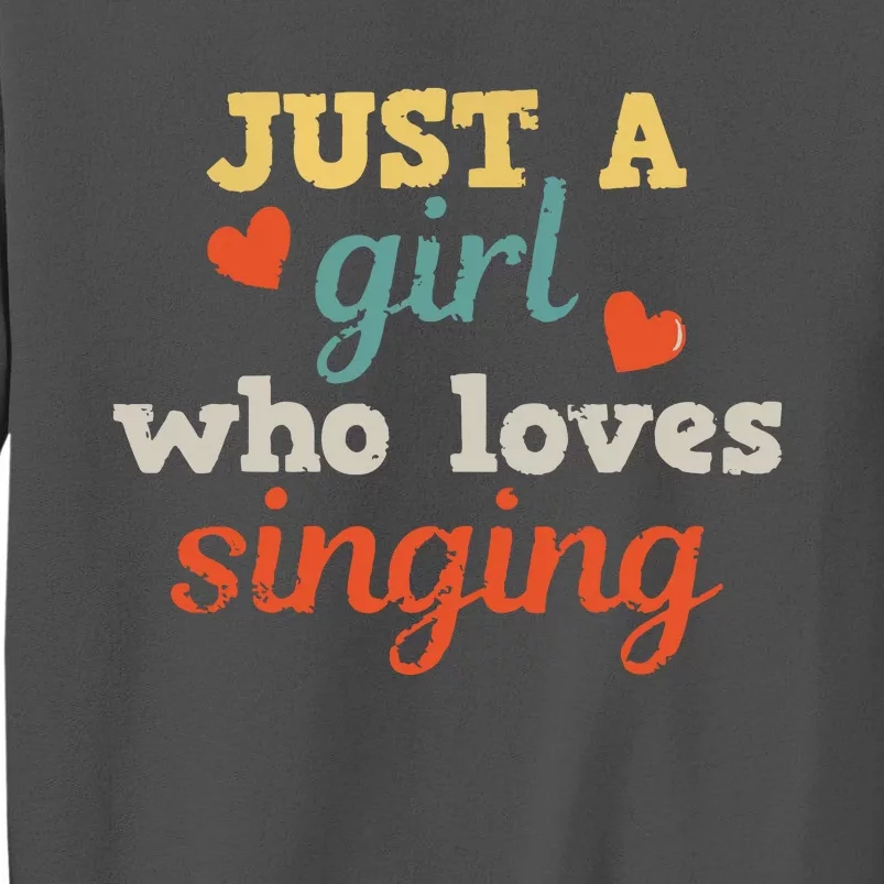 Singing Singer Music Musical Girl Retro Gift Tall Sweatshirt