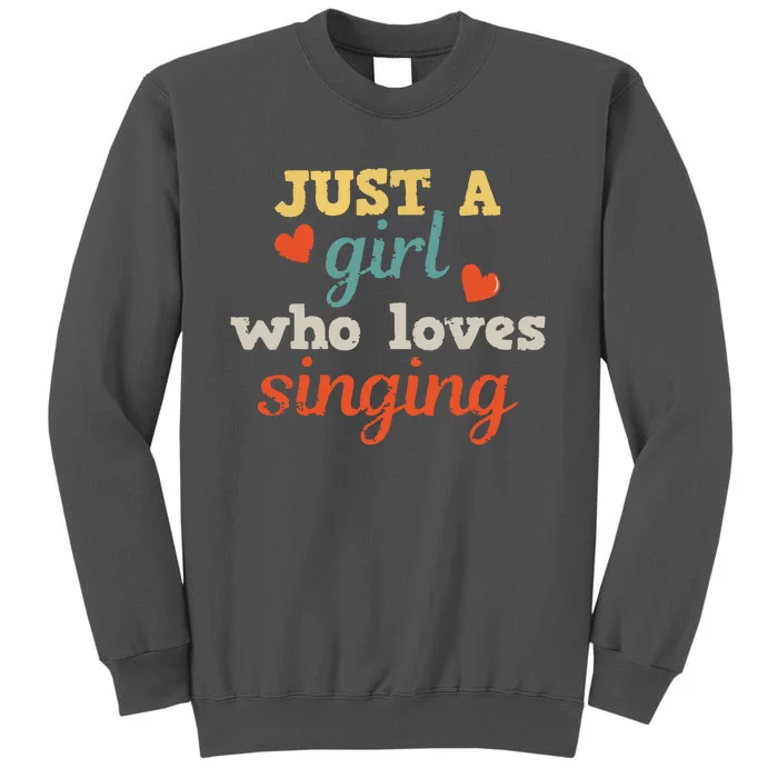 Singing Singer Music Musical Girl Retro Gift Tall Sweatshirt