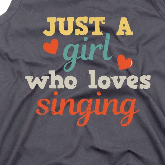 Singing Singer Music Musical Girl Retro Gift Tank Top