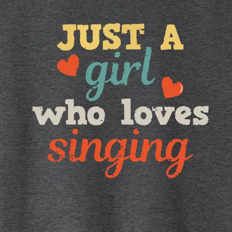 Singing Singer Music Musical Girl Retro Gift Women's Crop Top Tee