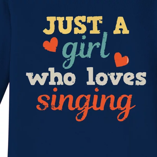 Singing Singer Music Musical Girl Retro Gift Baby Long Sleeve Bodysuit