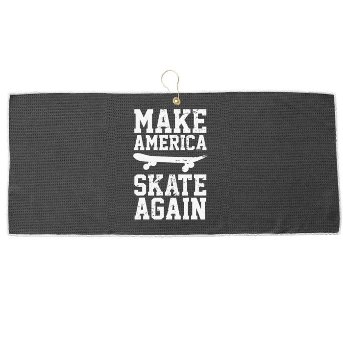 Skateboard Skateboarding Make America Skate Again Large Microfiber Waffle Golf Towel