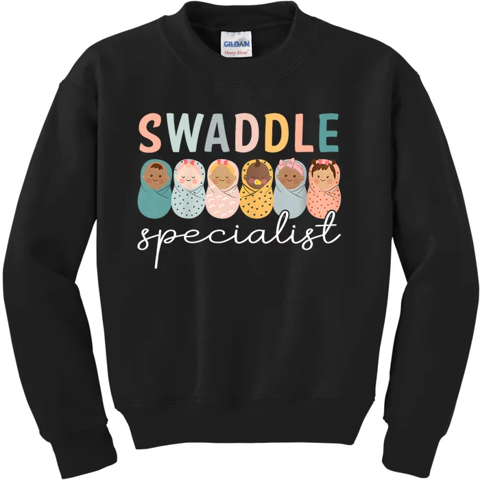 Swaddle Specialist Nicu Mother Baby Nurse Tech Neonatal Icu Nurse Day Kids Sweatshirt