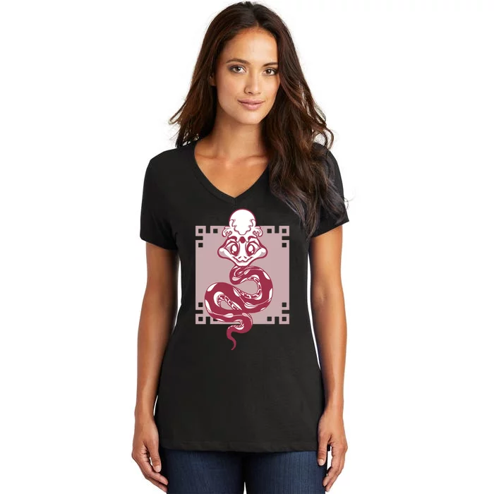 Snake Women's V-Neck T-Shirt