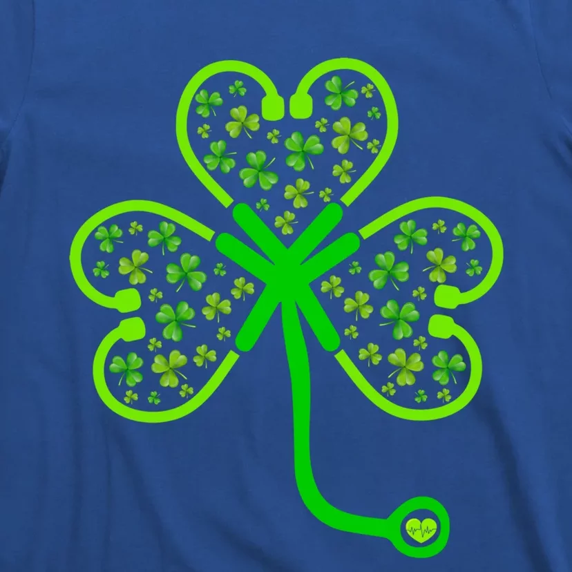 Shamrock Stethoscope Nurse St Patricks Day Irish Nursing Gift T-Shirt