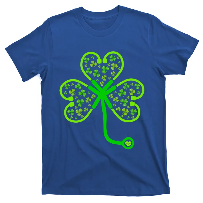 Shamrock Stethoscope Nurse St Patricks Day Irish Nursing Gift T-Shirt