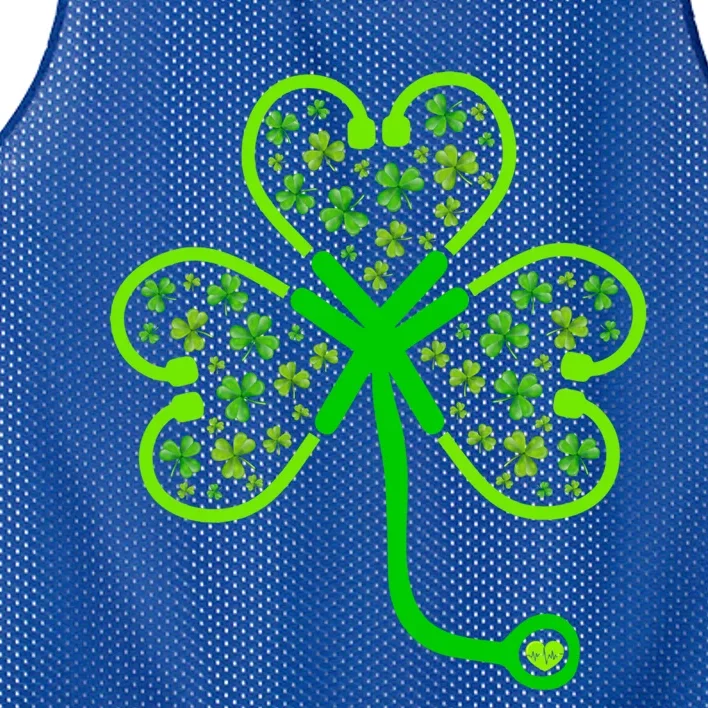 Shamrock Stethoscope Nurse St Patricks Day Irish Nursing Gift Mesh Reversible Basketball Jersey Tank