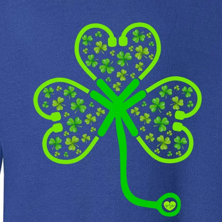 Shamrock Stethoscope Nurse St Patricks Day Irish Nursing Gift Toddler Sweatshirt