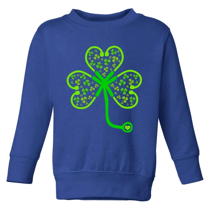 Shamrock Stethoscope Nurse St Patricks Day Irish Nursing Gift Toddler Sweatshirt