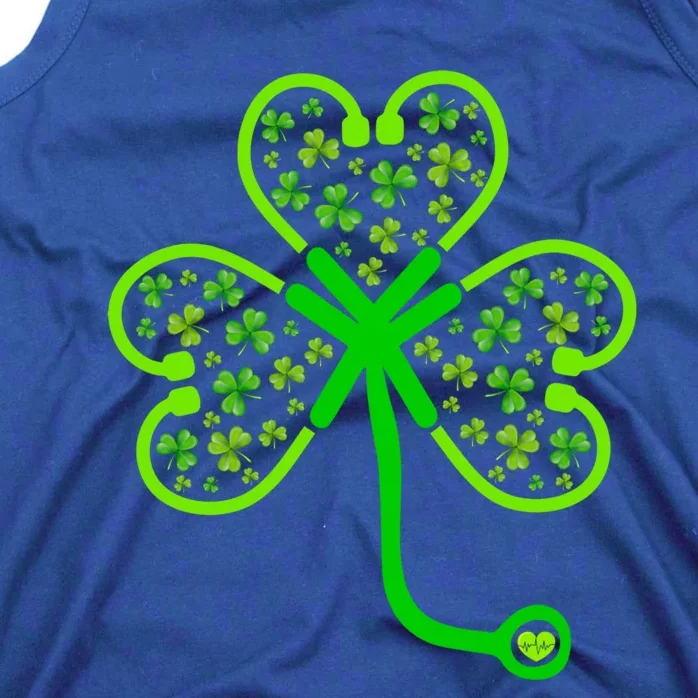 Shamrock Stethoscope Nurse St Patricks Day Irish Nursing Gift Tank Top