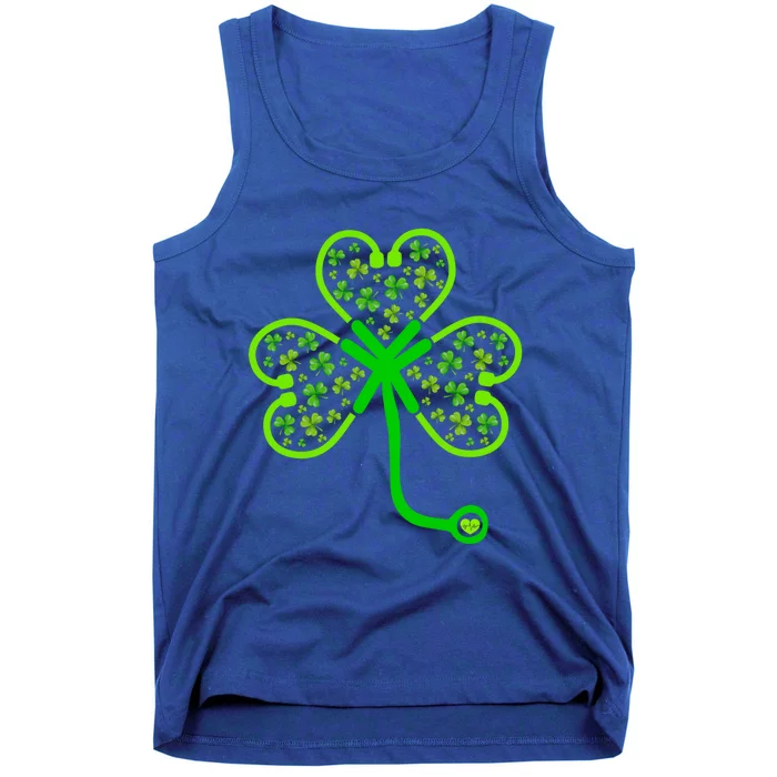 Shamrock Stethoscope Nurse St Patricks Day Irish Nursing Gift Tank Top