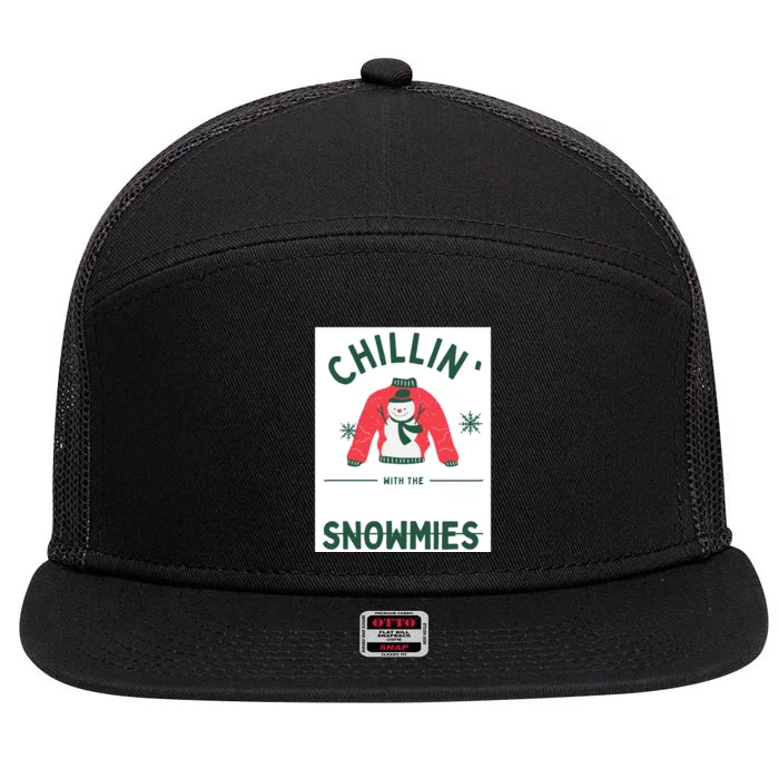 Snowmies 7 Panel Mesh Trucker Snapback Hat